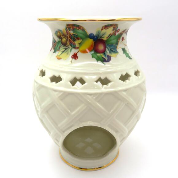 Lenox Holiday Tartan Luminary Tealight Wax Warmer Dimension Collection - Picture 1 of 11